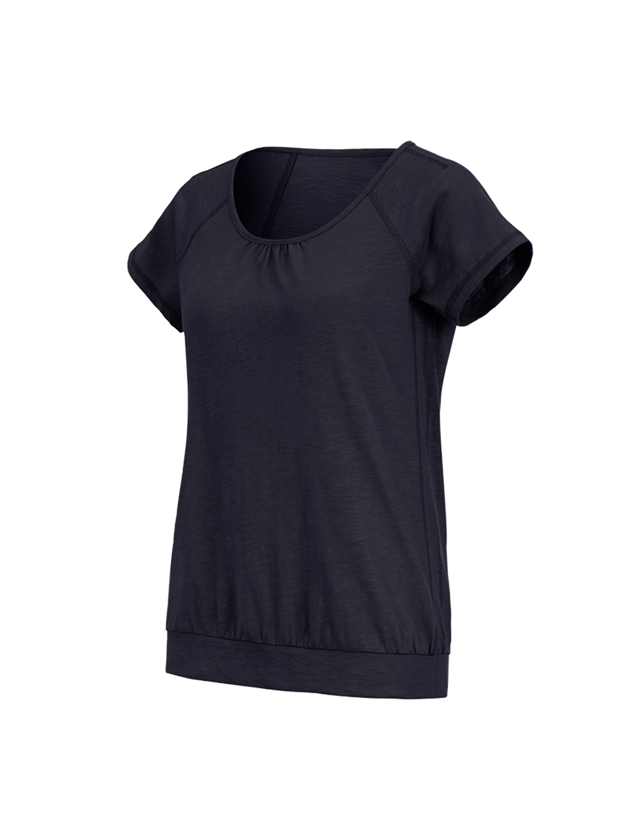 Shirts, Pullover & more: e.s. T-shirt cotton slub, ladies' + navy