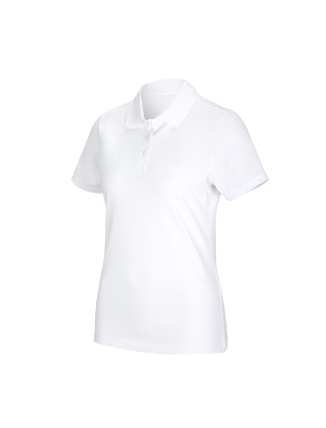 Shirts, Pullover & more: e.s. Functional polo shirt poly cotton, ladies' + white