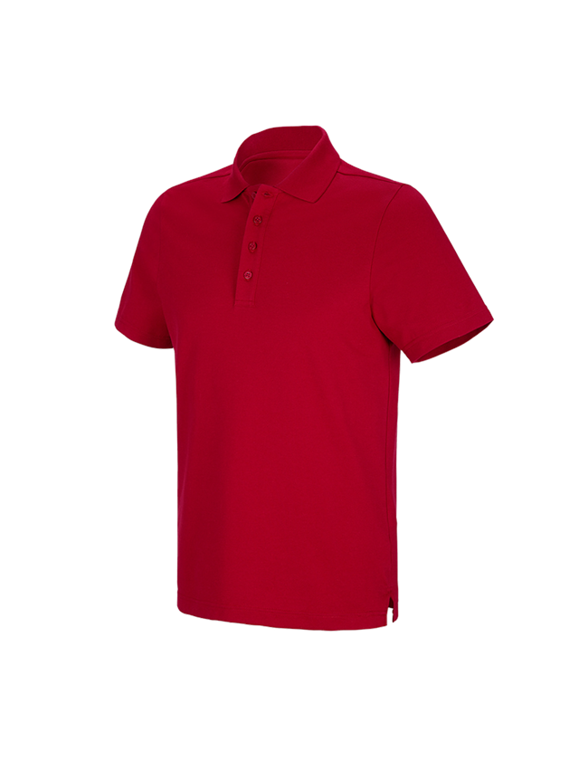 Plumbers / Installers: e.s. Functional polo shirt poly cotton + fiery red