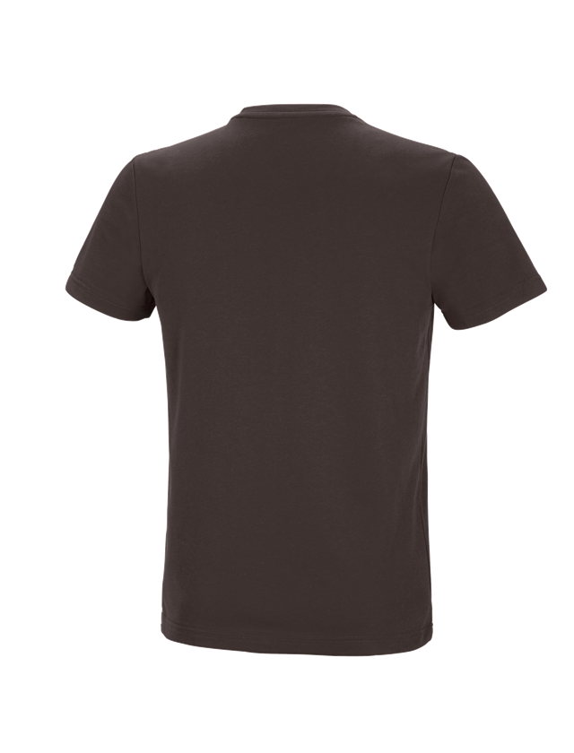 Överdelar: e.s. funktions-t-shirt poly cotton + kastanj 1
