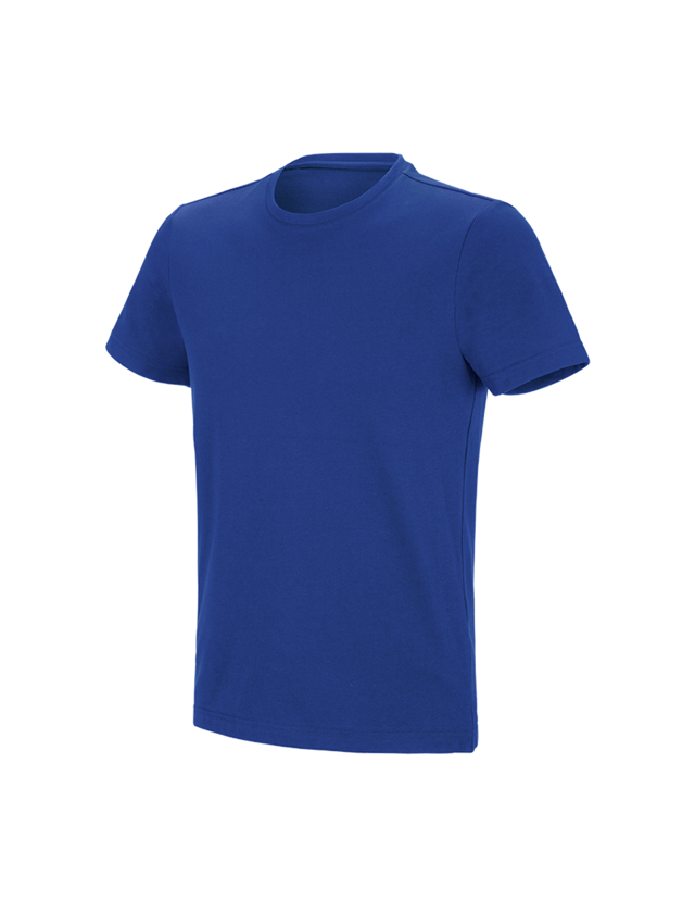 Teman: e.s. funktions-t-shirt poly cotton + kornblå