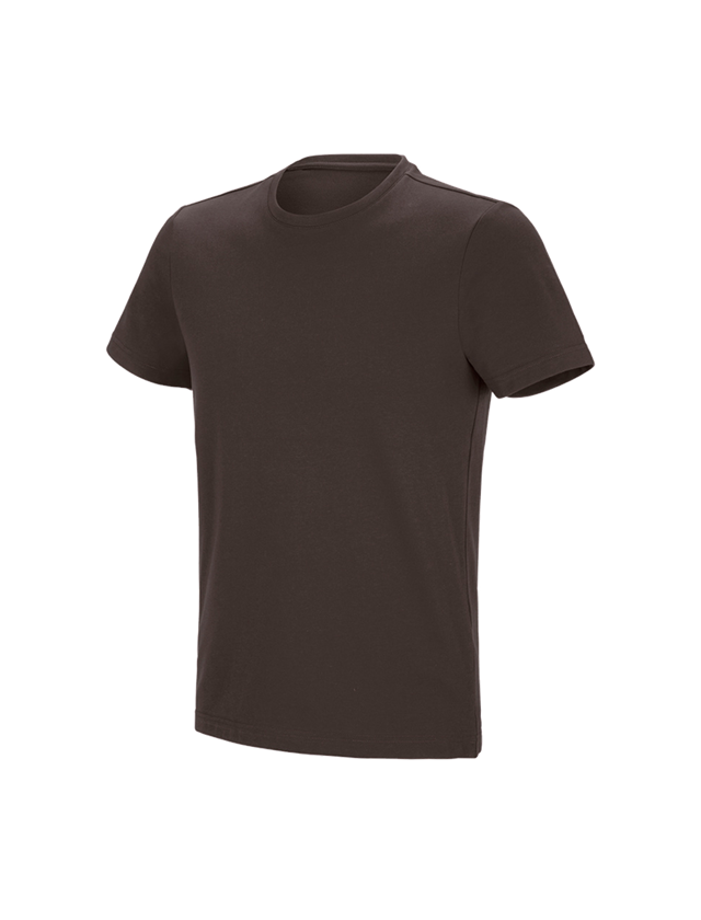 Topics: e.s. Functional T-shirt poly cotton + chestnut