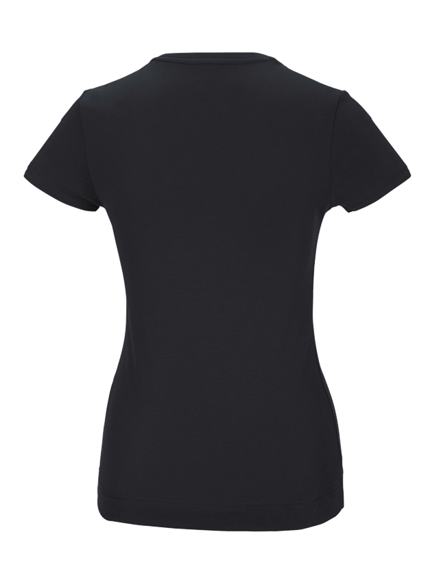 Överdelar: e.s. funktions-t-shirt poly cotton, dam + svart 1
