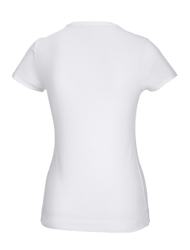 Överdelar: e.s. funktions-t-shirt poly cotton, dam + vit 1