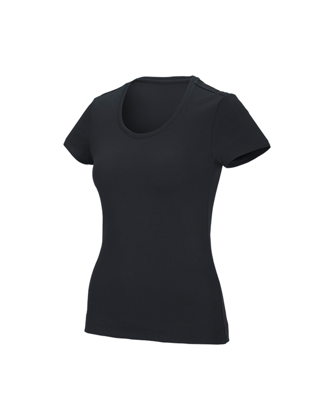 Överdelar: e.s. funktions-t-shirt poly cotton, dam + svart