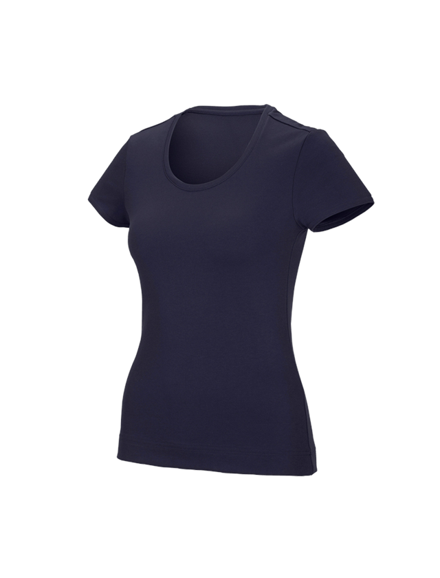 Teman: e.s. funktions-t-shirt poly cotton, dam + mörkblå 2