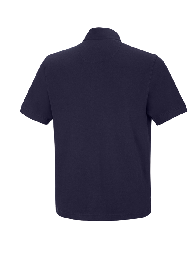Topics: e.s. Polo shirt cotton Mandarin + navy 1