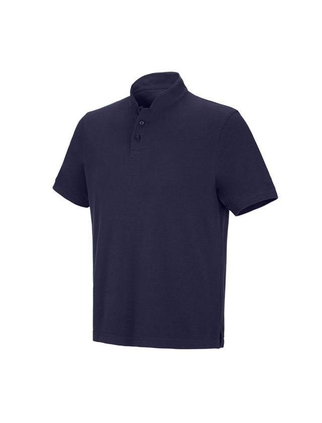Plumbers / Installers: e.s. Polo shirt cotton Mandarin + navy