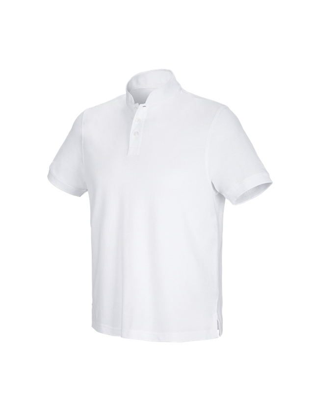 Plumbers / Installers: e.s. Polo shirt cotton Mandarin + white 2