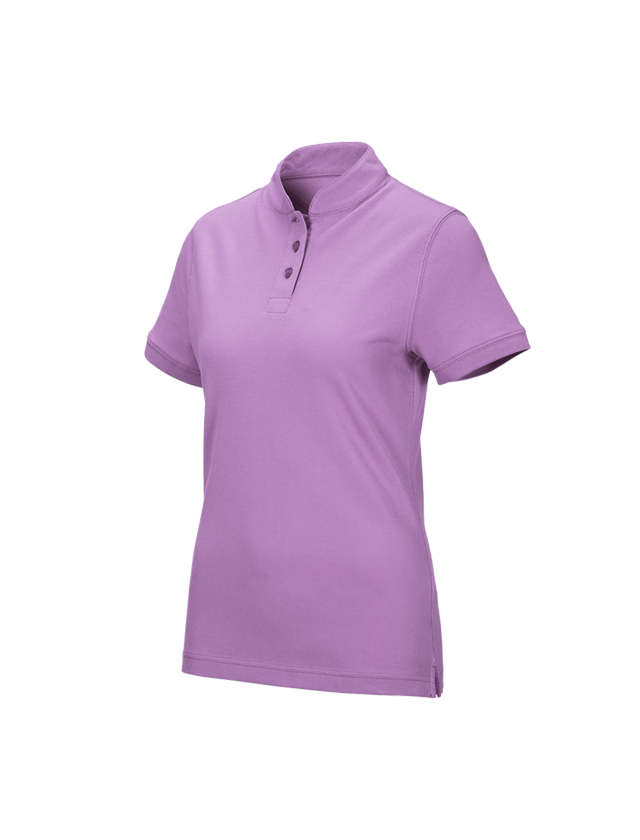 Plumbers / Installers: e.s. Polo shirt cotton Mandarin, ladies' + lavender