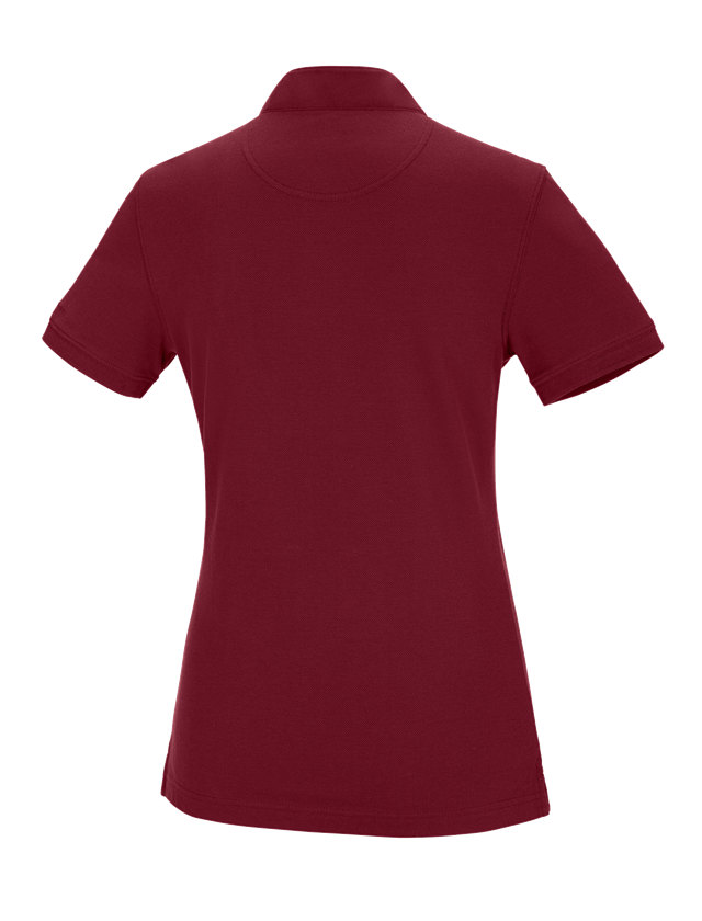 Gardening / Forestry / Farming: e.s. Polo shirt cotton Mandarin, ladies' + ruby 1