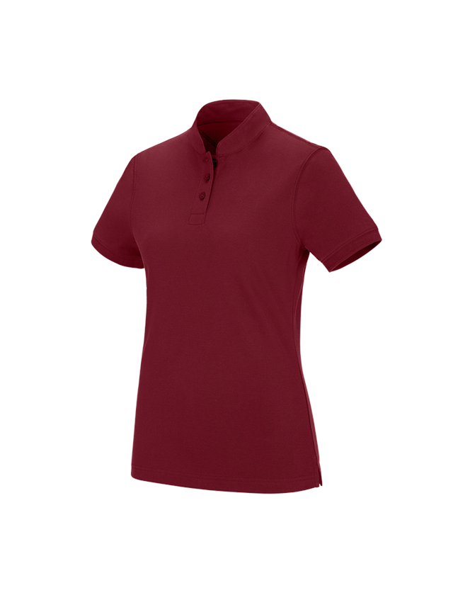 Gardening / Forestry / Farming: e.s. Polo shirt cotton Mandarin, ladies' + ruby