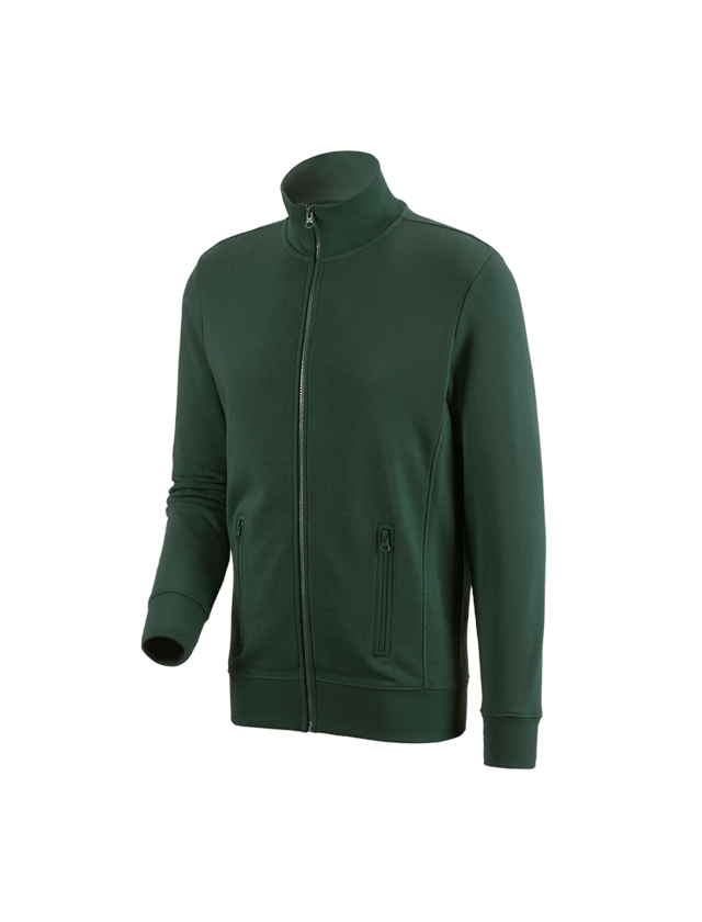 Shirts, Pullover & more: e.s. Sweat jacket poly cotton + green