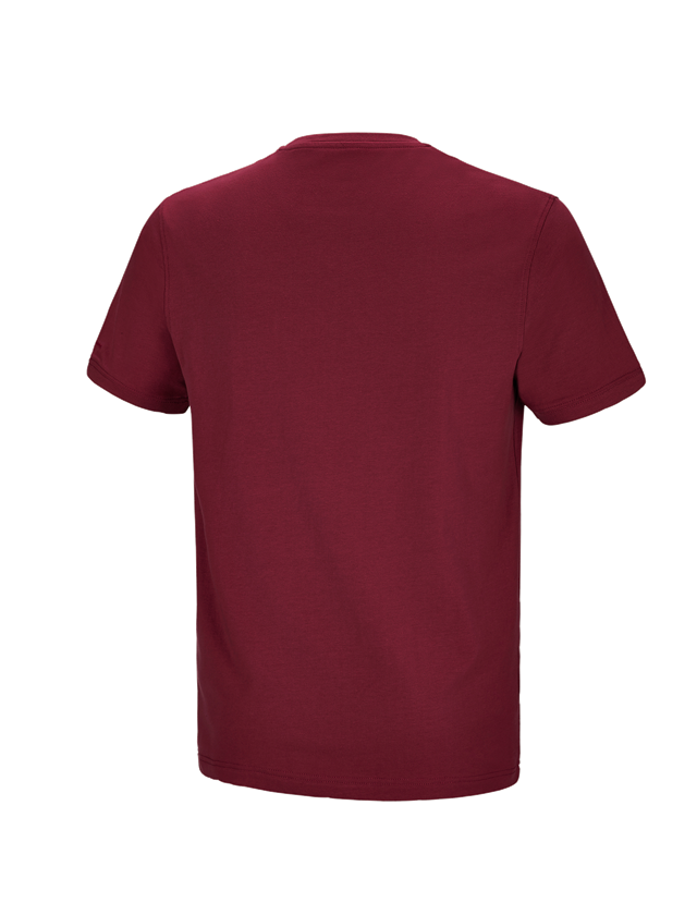 Överdelar: e.s. t-shirt cotton stretch Pocket + bordeaux 1