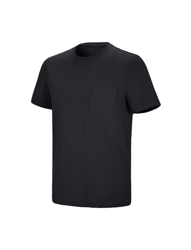 Överdelar: e.s. t-shirt cotton stretch Pocket + svart 2