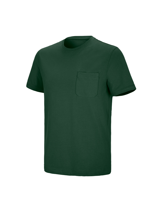 Överdelar: e.s. t-shirt cotton stretch Pocket + grön