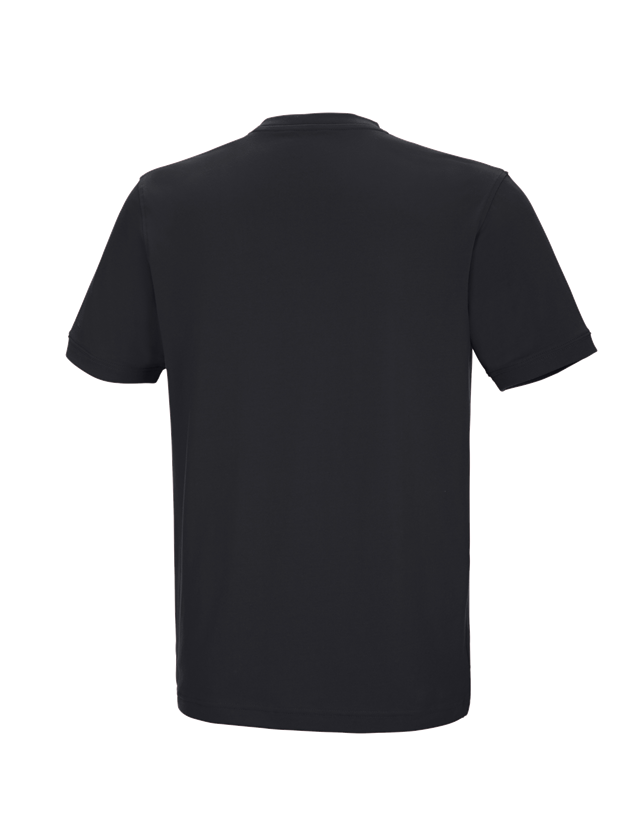 Överdelar: e.s. t-shirt cotton stretch V-Neck + svart 2