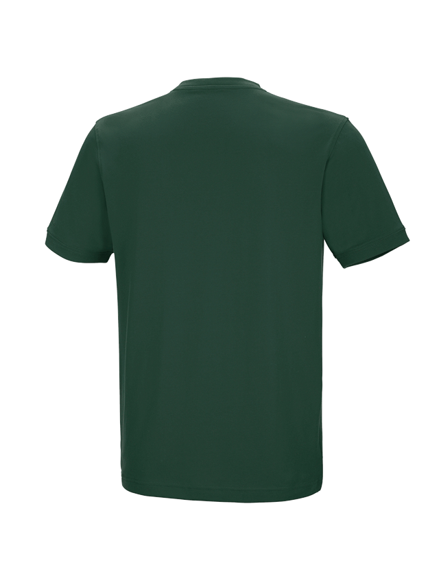 Plumbers / Installers: e.s. T-shirt cotton stretch V-Neck + green 1