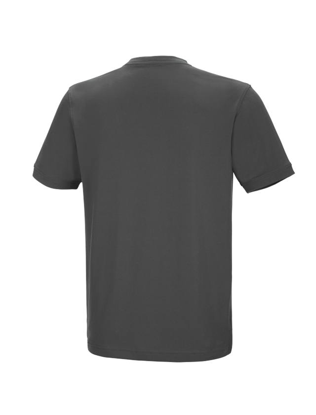 Överdelar: e.s. t-shirt cotton stretch V-Neck + antracit 1