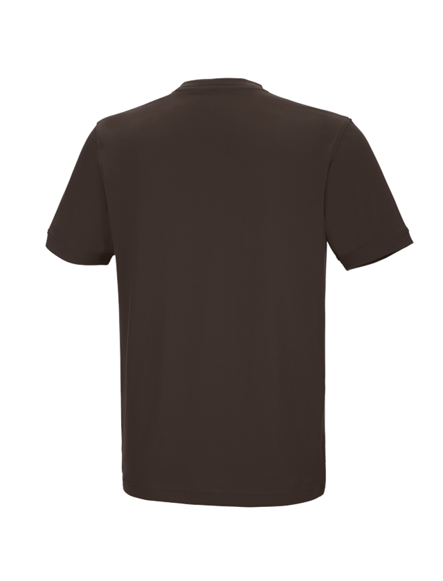 Plumbers / Installers: e.s. T-shirt cotton stretch V-Neck + chestnut 3