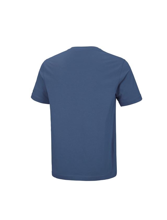 Teman: e.s. t-shirt cotton stretch V-Neck + kobolt 1