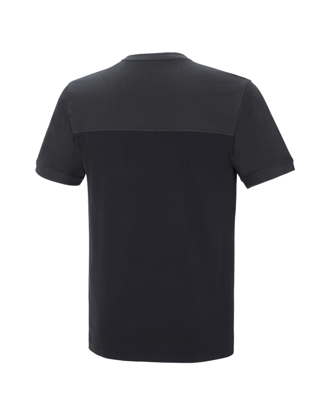 Överdelar: e.s. t-shirt cotton stretch bicolor + svart/grafit 3