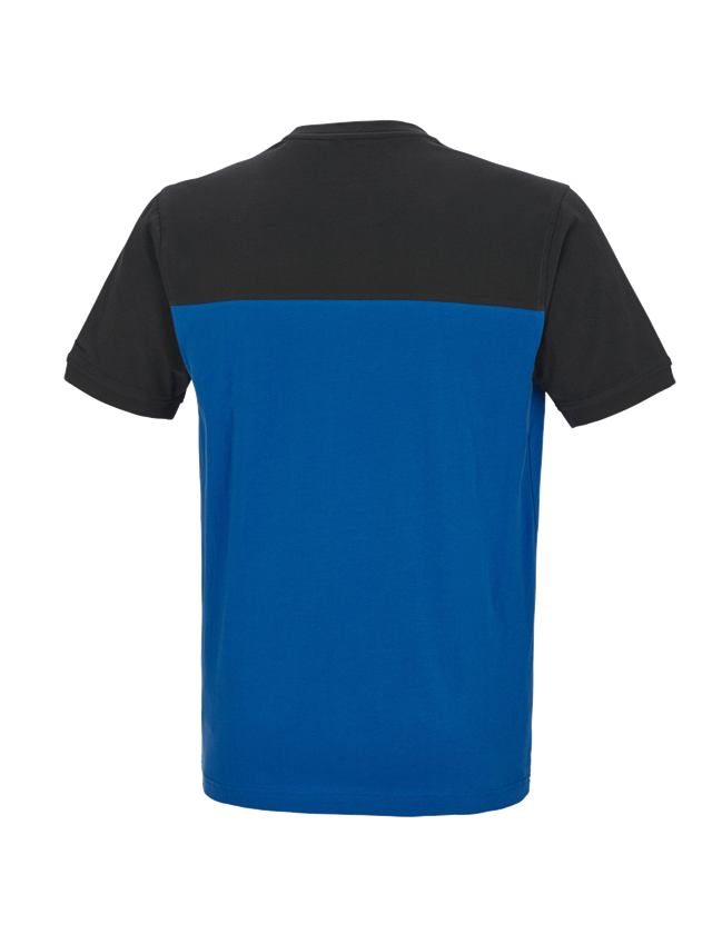 Överdelar: e.s. t-shirt cotton stretch bicolor + gentianablå/grafit 2