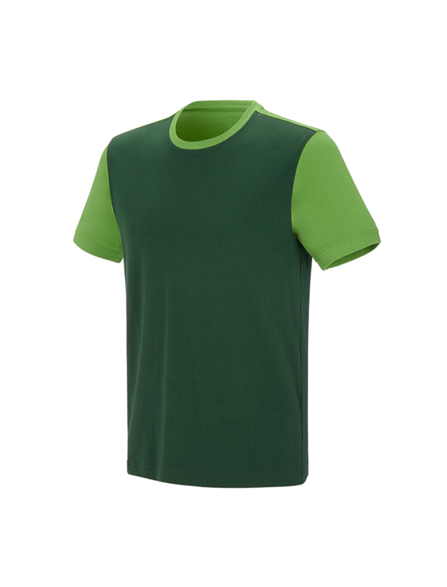 Överdelar: e.s. t-shirt cotton stretch bicolor + grön/sjögrön 2