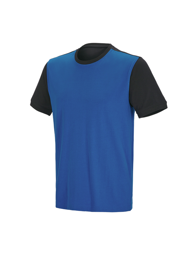Överdelar: e.s. t-shirt cotton stretch bicolor + gentianablå/grafit 1