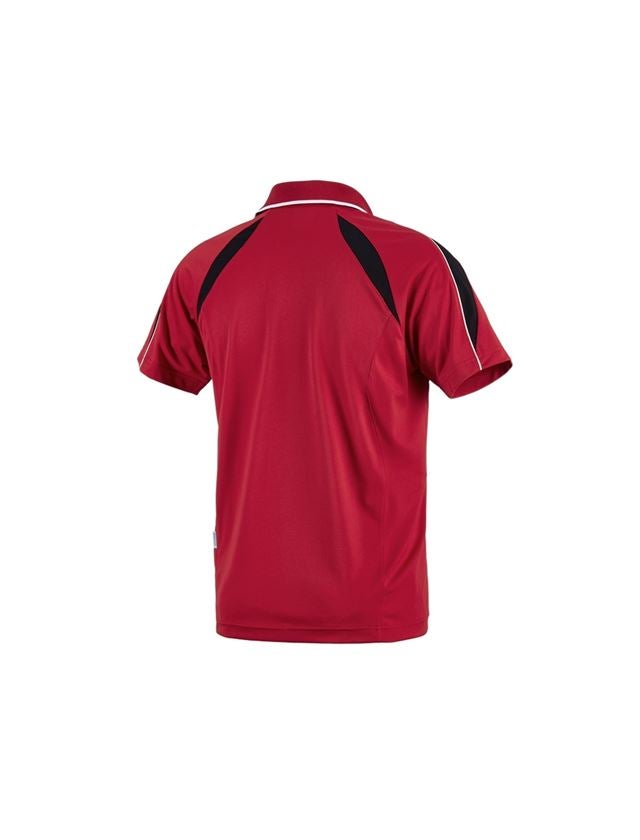 Teman: e.s. Funktions Polo-Shirt poly Silverfresh + röd/svart 3
