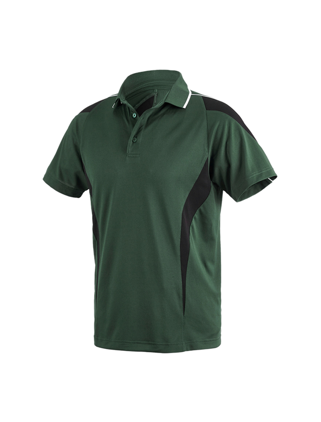 Överdelar: e.s. Funktions Polo-Shirt poly Silverfresh + grön/svart 2