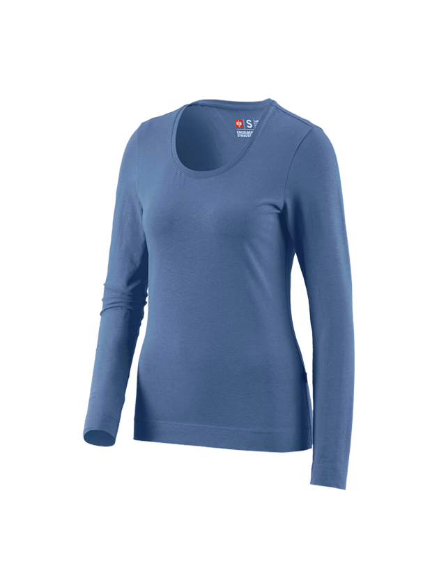 Plumbers / Installers: e.s. Long sleeve cotton stretch, ladies' + cobalt