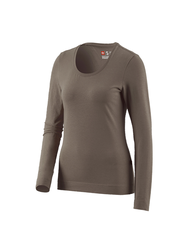 Plumbers / Installers: e.s. Long sleeve cotton stretch, ladies' + stone