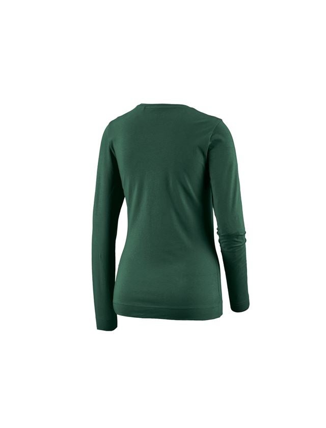 Plumbers / Installers: e.s. Long sleeve cotton stretch, ladies' + green 1