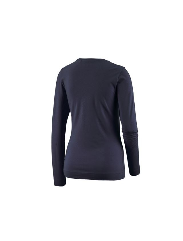 Plumbers / Installers: e.s. Long sleeve cotton stretch, ladies' + navy 1