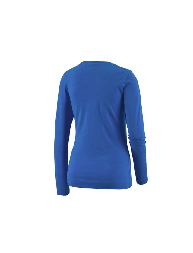 Gardening / Forestry / Farming: e.s. Long sleeve cotton stretch, ladies' + gentianblue 3