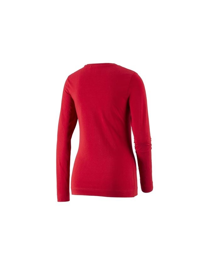 Plumbers / Installers: e.s. Long sleeve cotton stretch, ladies' + fiery red 1