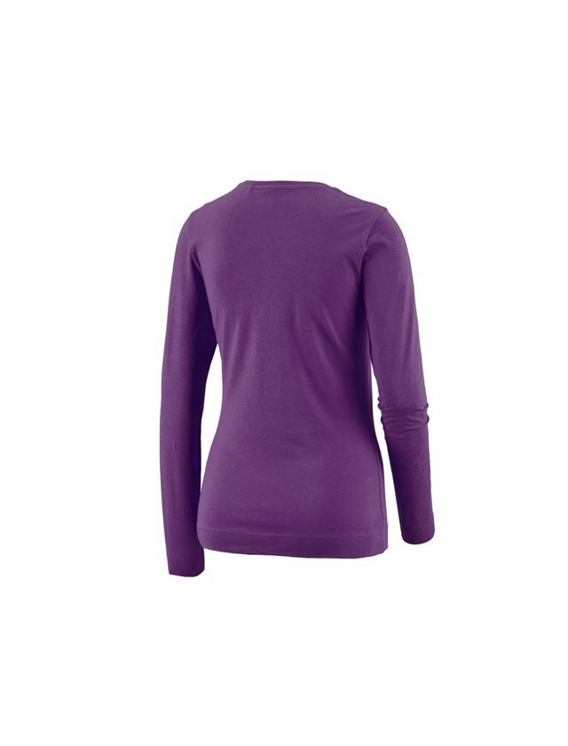 Topics: e.s. Long sleeve cotton stretch, ladies' + violet 1