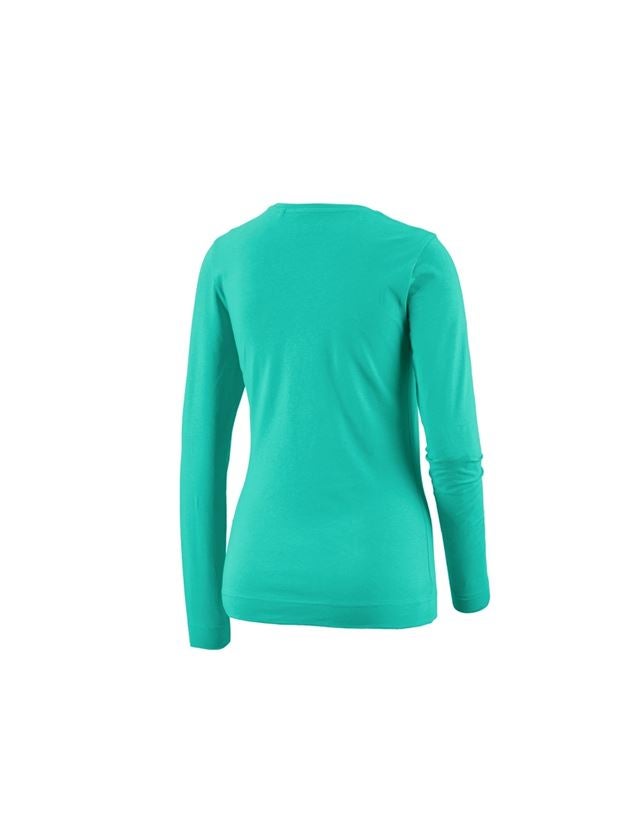 Gardening / Forestry / Farming: e.s. Long sleeve cotton stretch, ladies' + lagoon 1