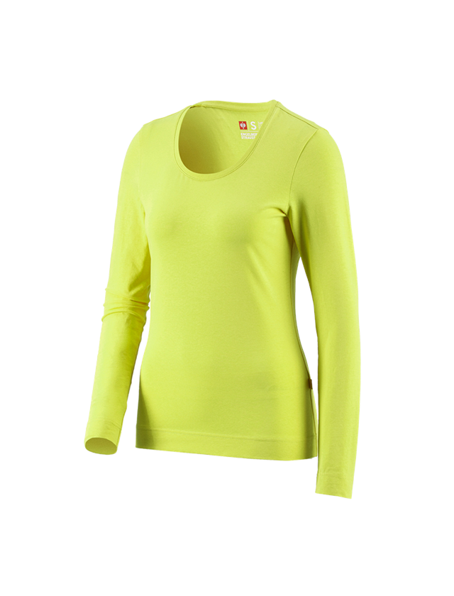 Plumbers / Installers: e.s. Long sleeve cotton stretch, ladies' + maygreen