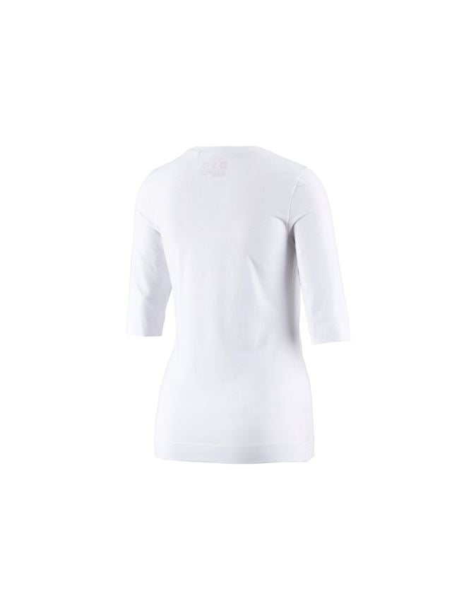 Teman: e.s. Shirt 3/4-ärm cotton stretch, dam + vit 1