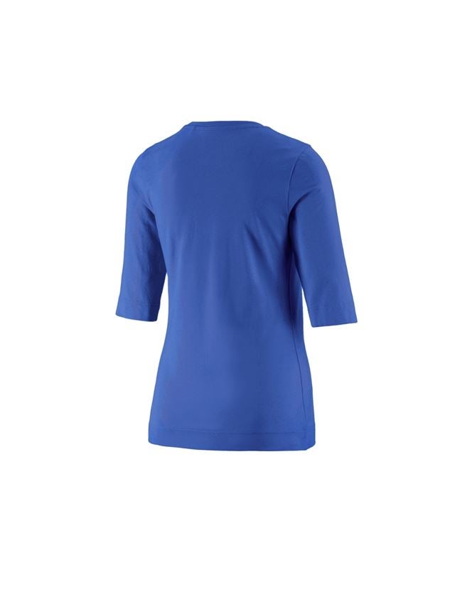 Teman: e.s. Shirt 3/4-ärm cotton stretch, dam + kornblå 1