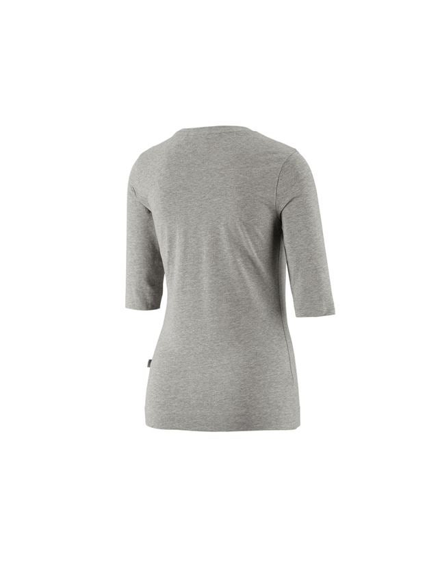 Shirts, Pullover & more: e.s. Shirt 3/4 sleeve cotton stretch, ladies' + grey melange 1