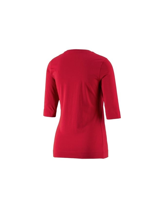 Gardening / Forestry / Farming: e.s. Shirt 3/4 sleeve cotton stretch, ladies' + fiery red 1
