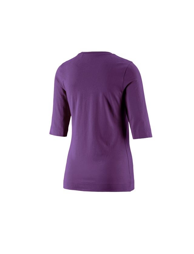Överdelar: e.s. Shirt 3/4-ärm cotton stretch, dam + violett 1