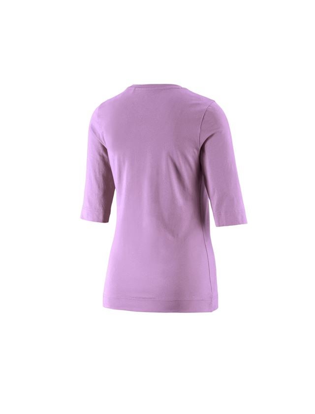 Överdelar: e.s. Shirt 3/4-ärm cotton stretch, dam + lavendel 1