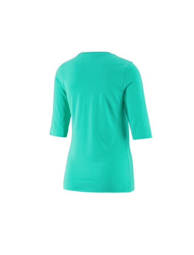 Shirts, Pullover & more: e.s. Shirt 3/4 sleeve cotton stretch, ladies' + lagoon 1