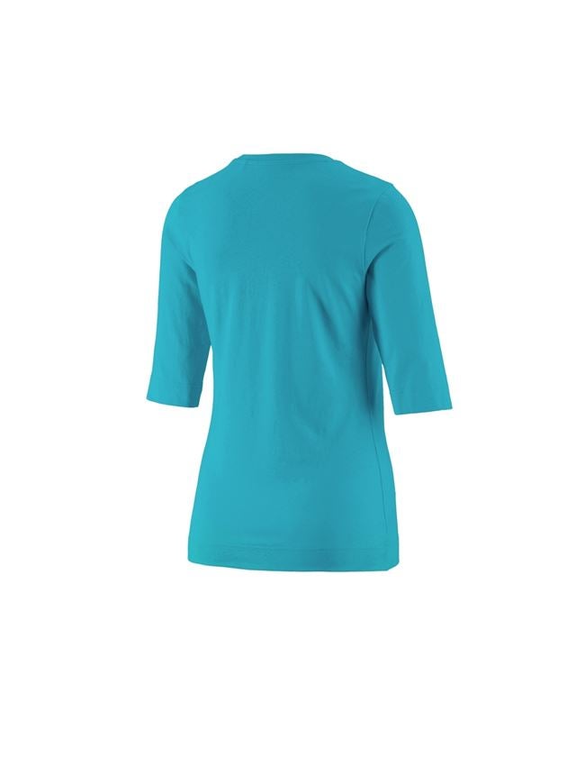 Överdelar: e.s. Shirt 3/4-ärm cotton stretch, dam + ocean 1