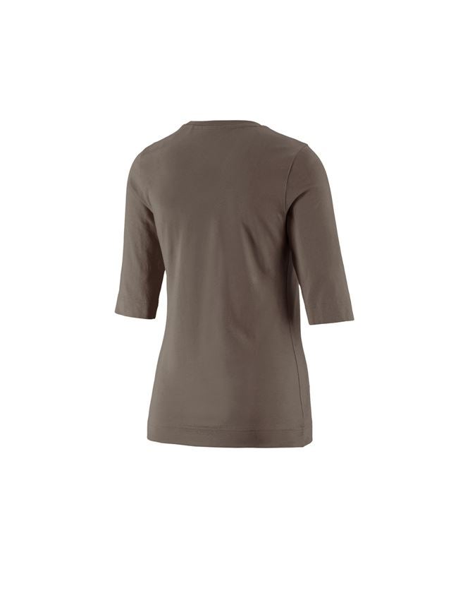Överdelar: e.s. Shirt 3/4-ärm cotton stretch, dam + sten 3