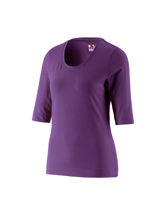 Teman: e.s. Shirt 3/4-ärm cotton stretch, dam + violett
